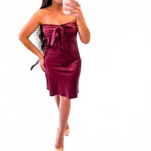 NEW SUNDAY EDITION women's appreciate you satin mini dress in plum